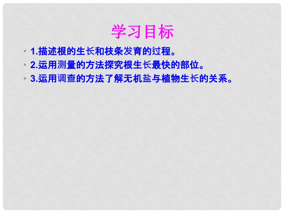 山东省文登实验中学七年级生物 《植株的生长》课件_第2页