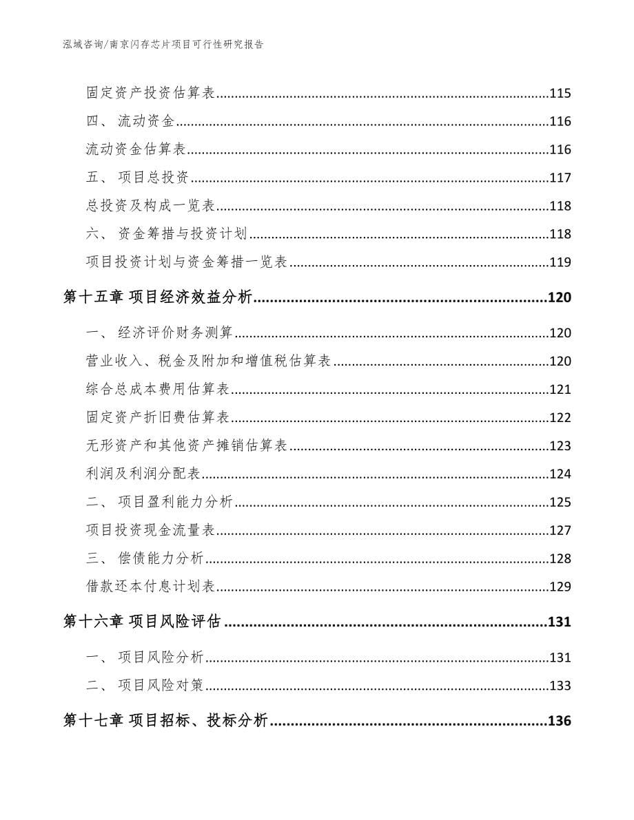 南京闪存芯片项目可行性研究报告_第5页
