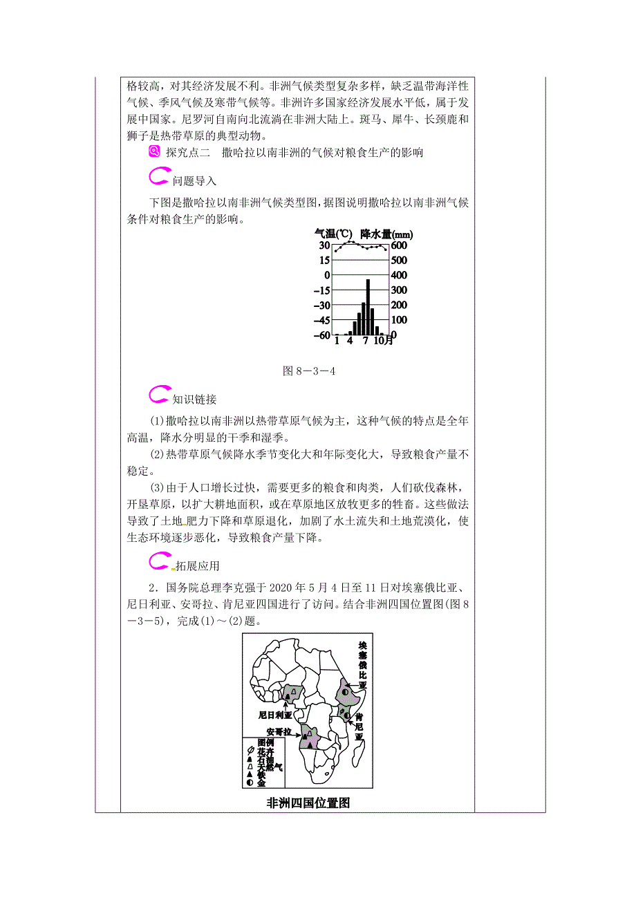 湖南省邵东县七年级地理下册8.3撒哈拉以南的非洲第1课时教学案无答案新版新人教版_第4页