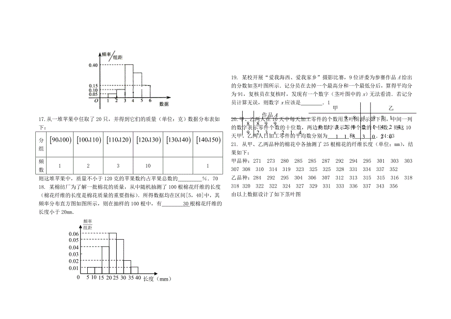 高考真题体验：样本数字特征专项_第4页