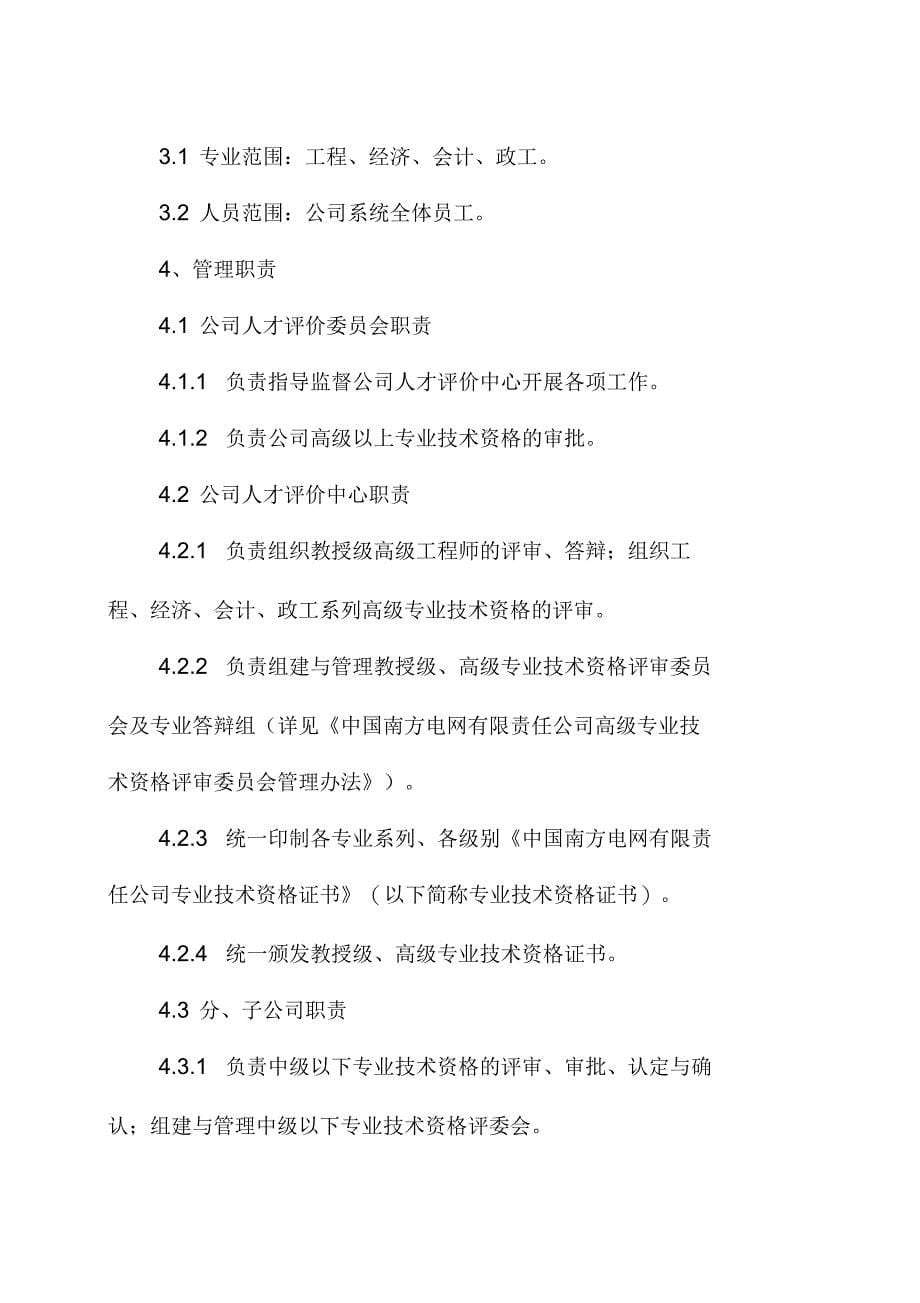 中国南方电网专业技术资格管理办法_第5页