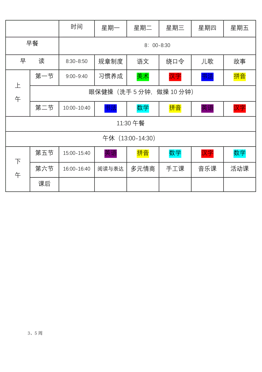 幼小衔接课程表及课程大纲_第3页