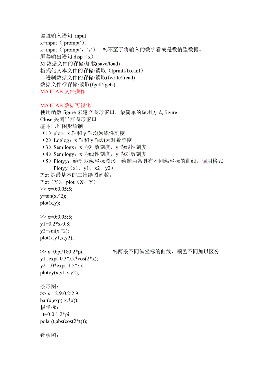 Matlab知识点总结_第4页