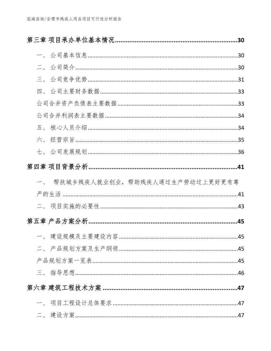 会理市残疾人用品项目可行性分析报告【模板范文】_第3页