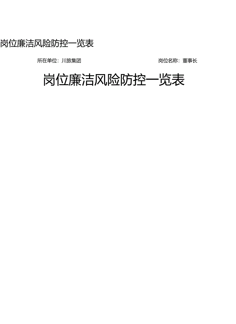 岗位廉洁风险防控一览表-廉洁风险防控一览表_第2页