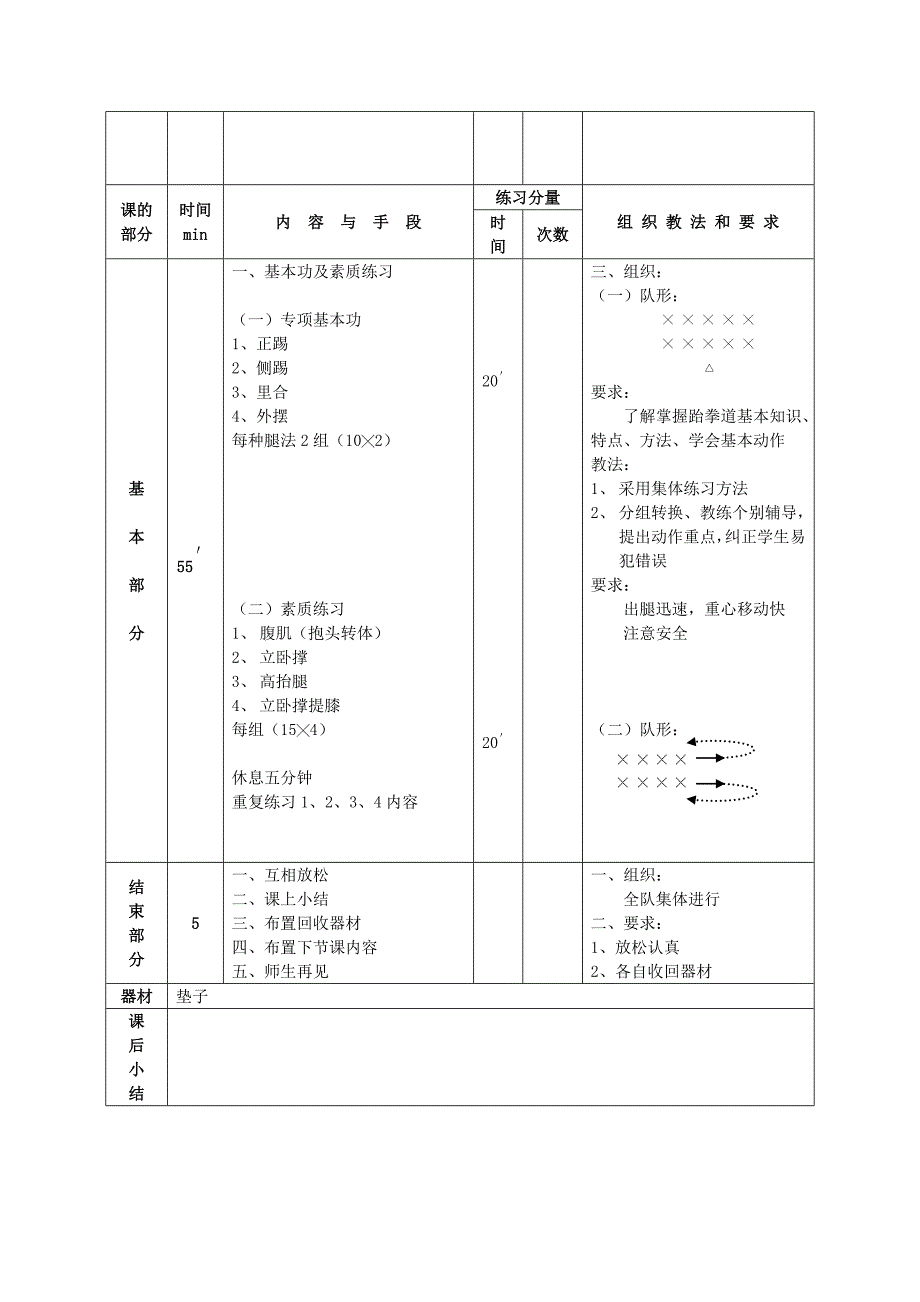 跆拳道全套教案_第2页