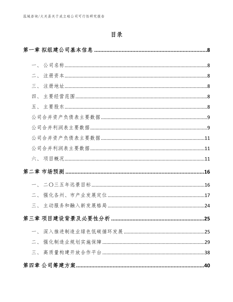 大关县关于成立硅公司可行性研究报告_第2页