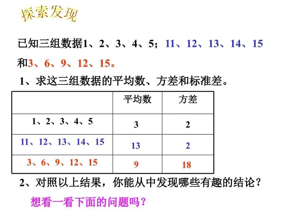 人教版八下课件２０．２．３方差2 (2)_第5页