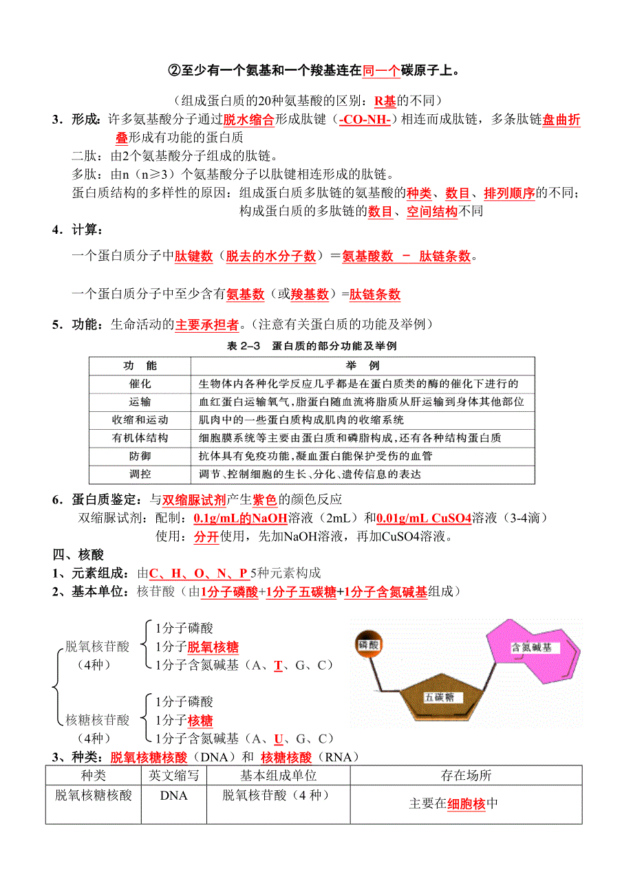 【精心制作】生物必修一至三复习提纲.doc_第3页