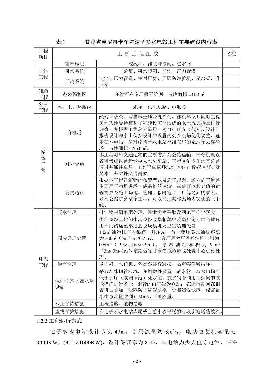 甘肃省卓尼县卡车沟达子多水电站工程环境影响评价报告书_第4页