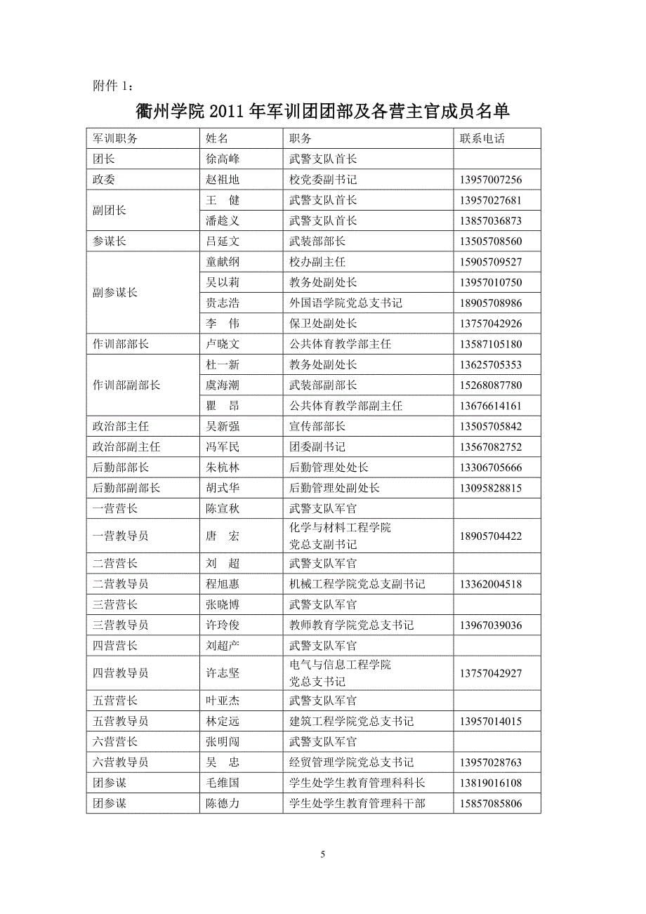 高等院校学生军训工作方案.doc_第5页