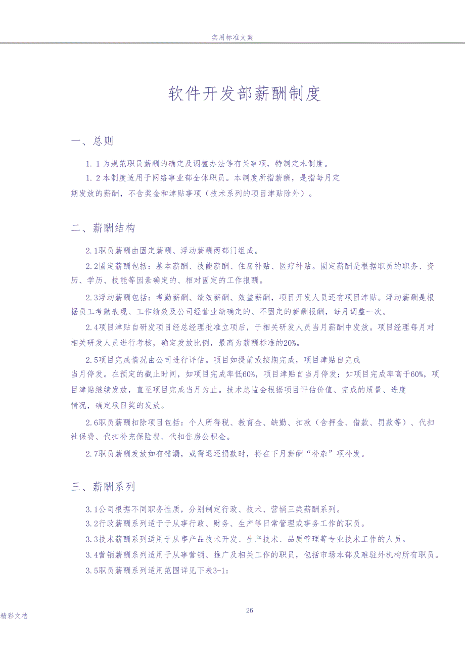 软件的公司的薪酬规章制度 (3)（天选打工人）.docx_第1页