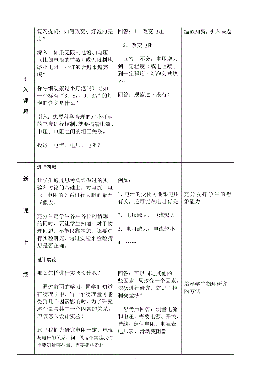 17-2 欧姆定律 教学设计.doc_第2页