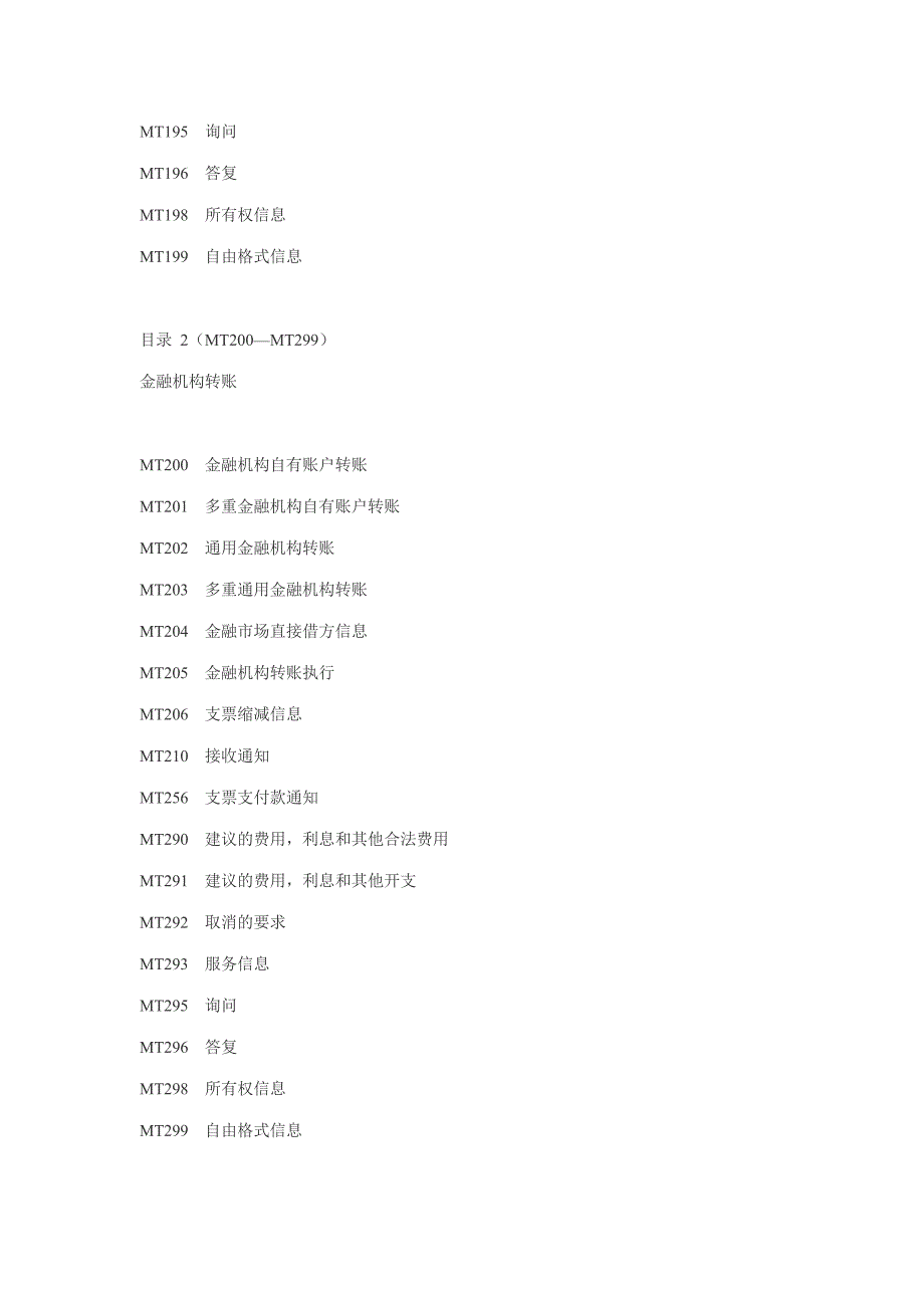 SWIFTMT业务代码大全(最新整理)_第2页