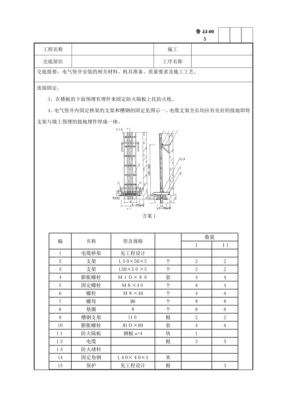 电气竖井安装工程技术交底_第4页