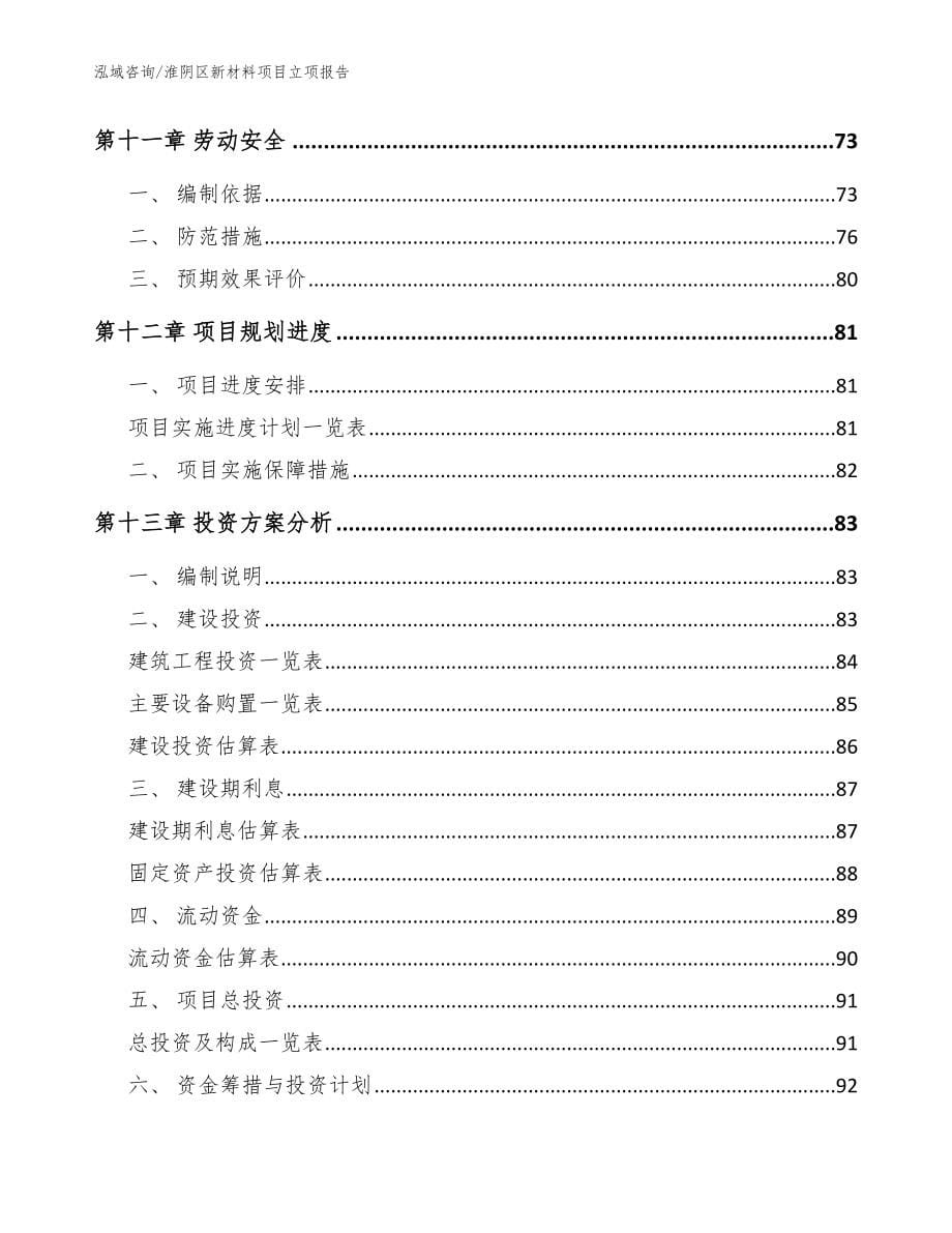 淮阴区新材料项目立项报告_范文参考_第5页
