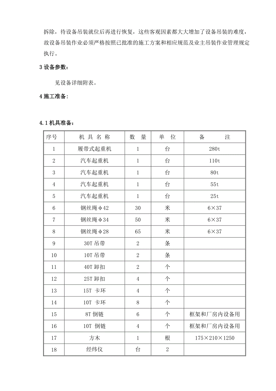 设备吊装方案word版_第4页