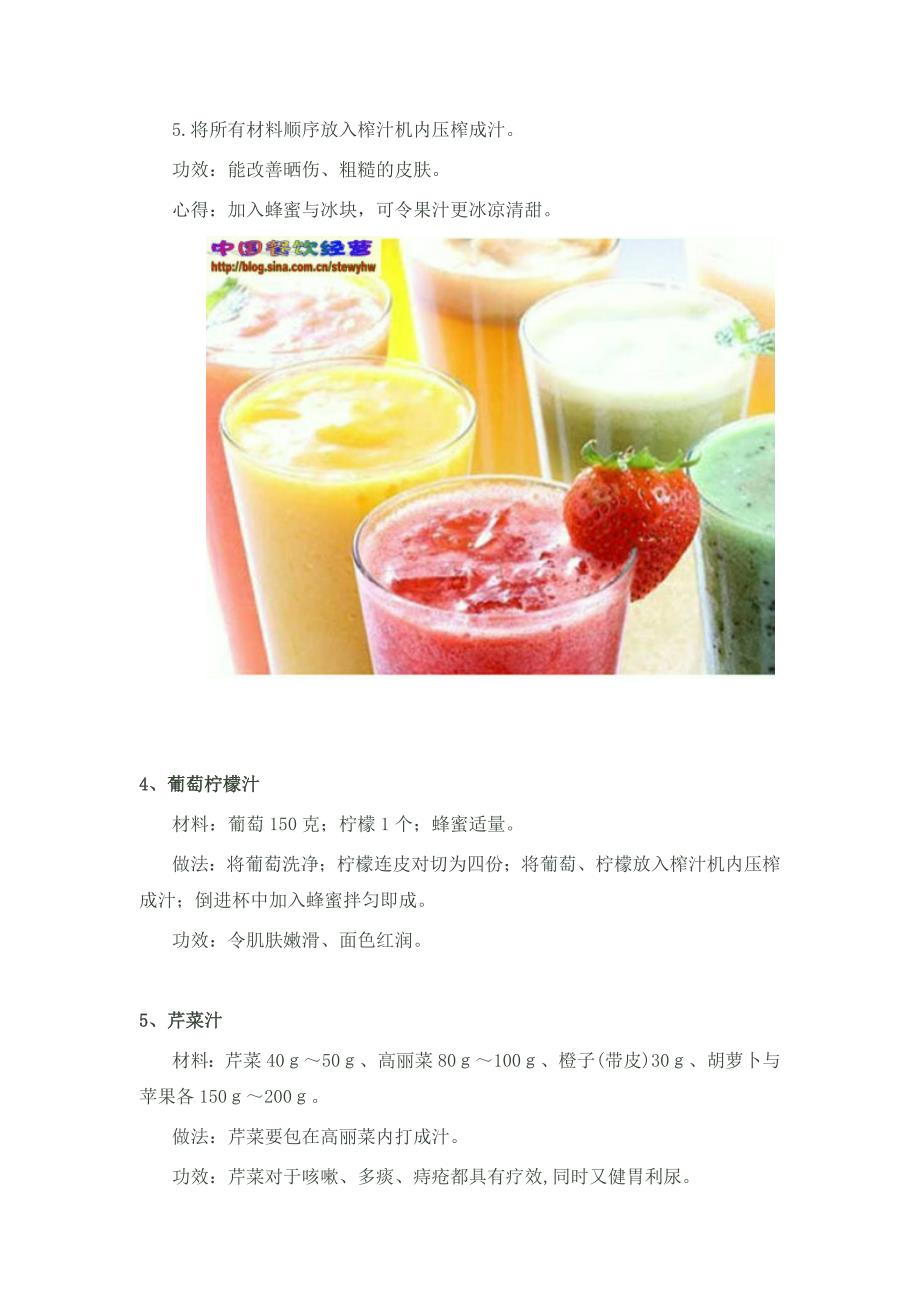 二十种鲜榨果汁制作方法大全_第3页