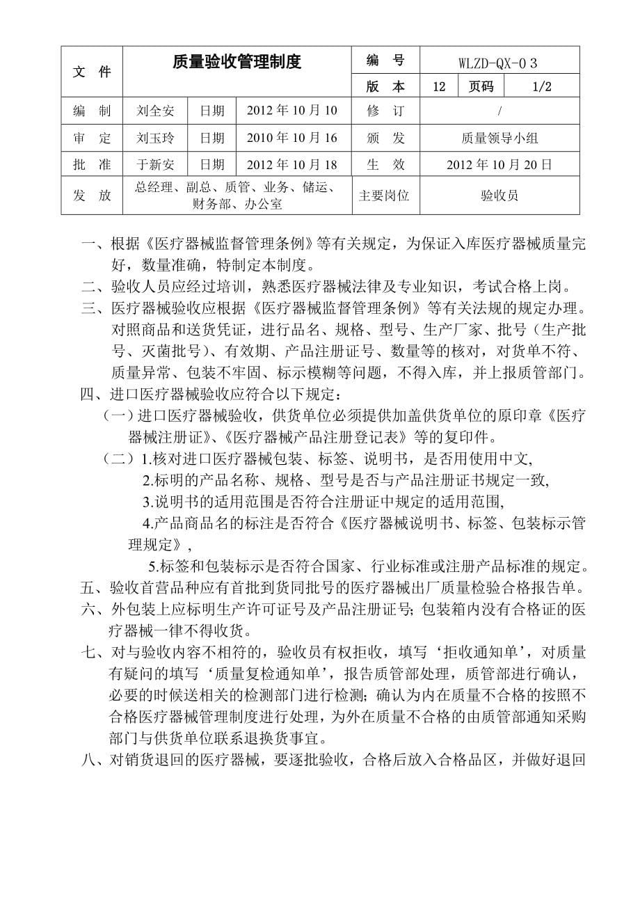 医疗器械经营企业管理制度_第5页