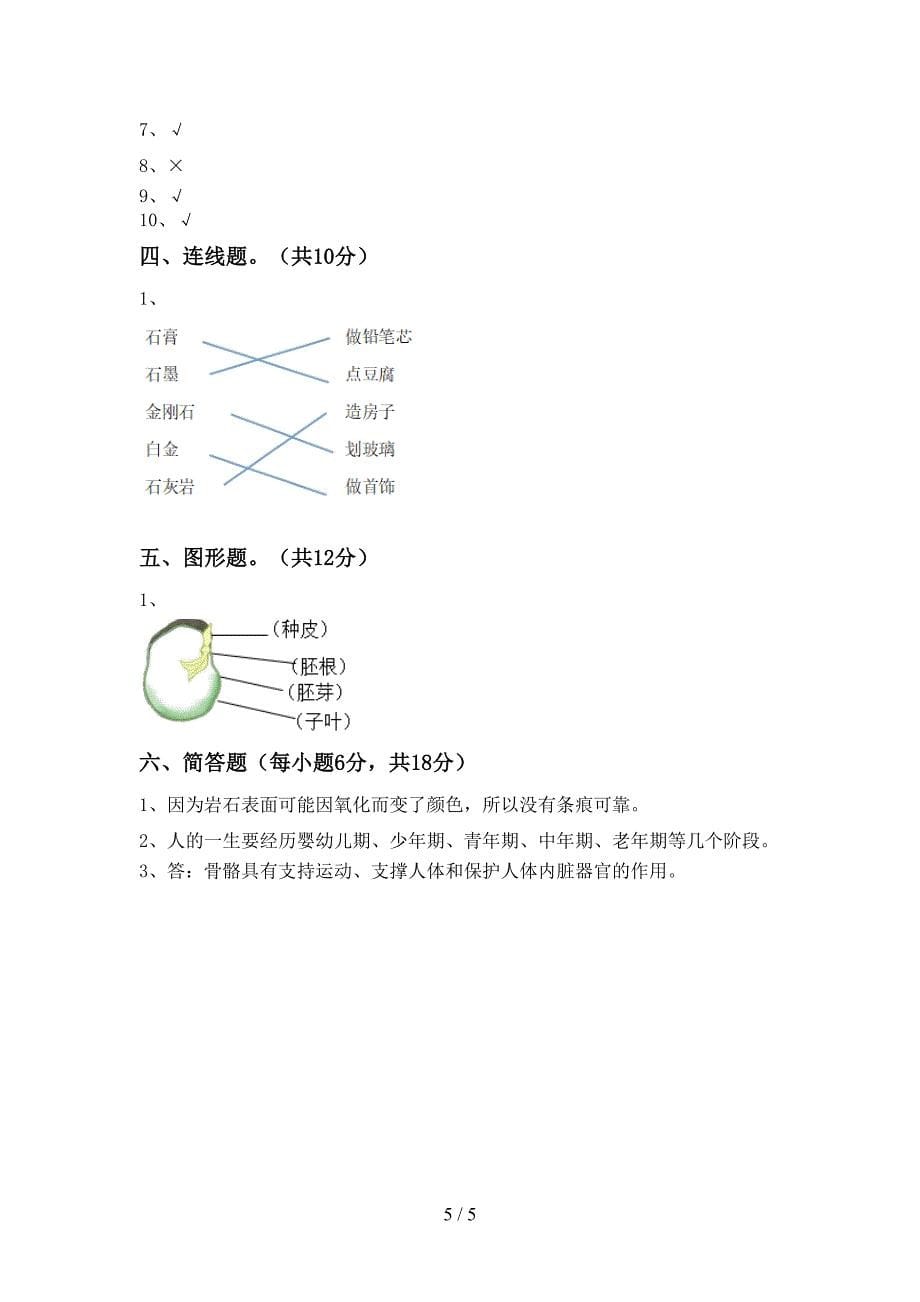 大象版四年级科学上册期中考试(汇编).doc_第5页