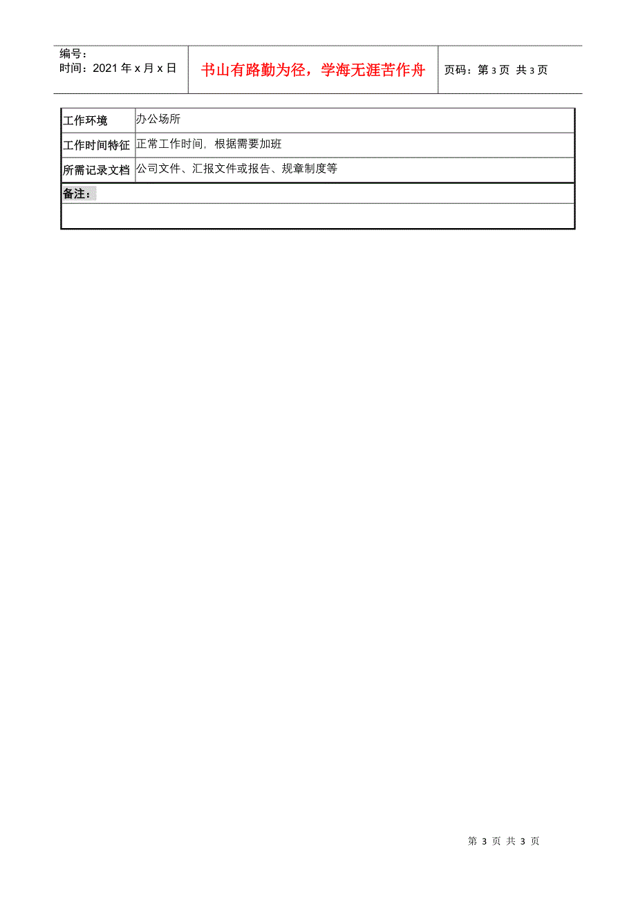 某地产企业开发部经理职务说明书_第3页