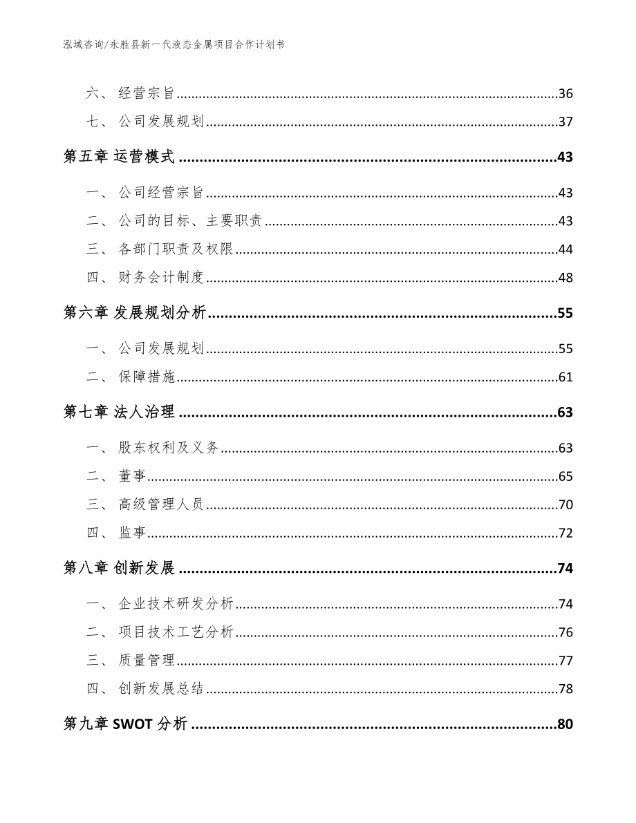 永胜县新一代液态金属项目合作计划书_参考模板_第3页