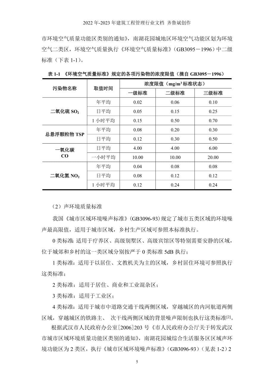 某花园小区大气环境质量现状评价_第5页