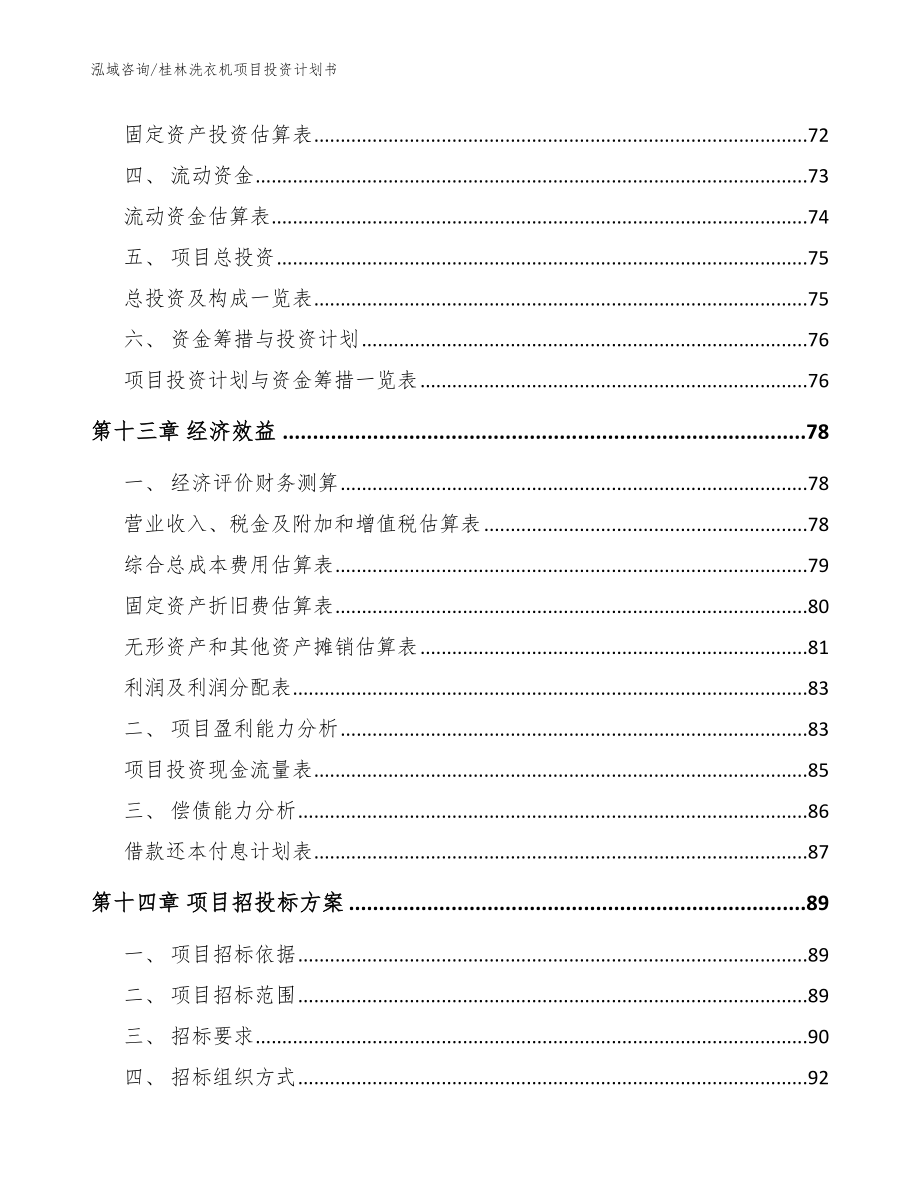 桂林洗衣机项目投资计划书_范文模板_第4页