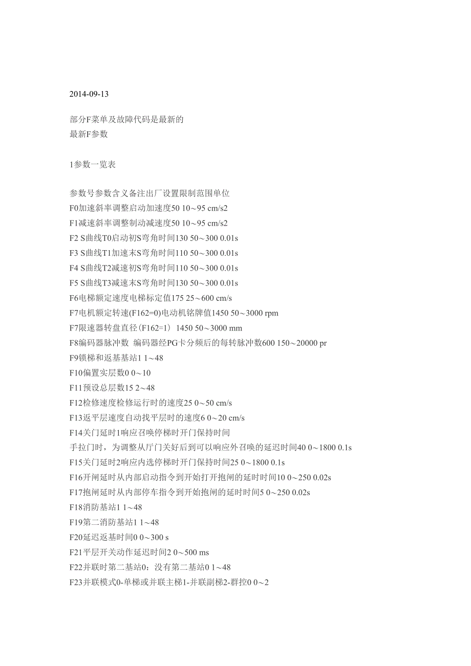 新时达新F菜单及故障代码_第1页