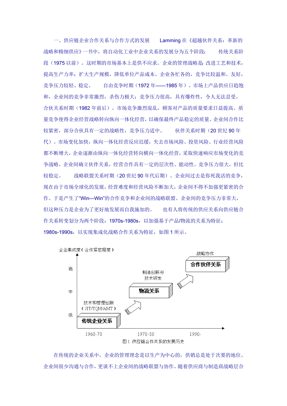 【管理精品】供应链企业合作关系_第1页