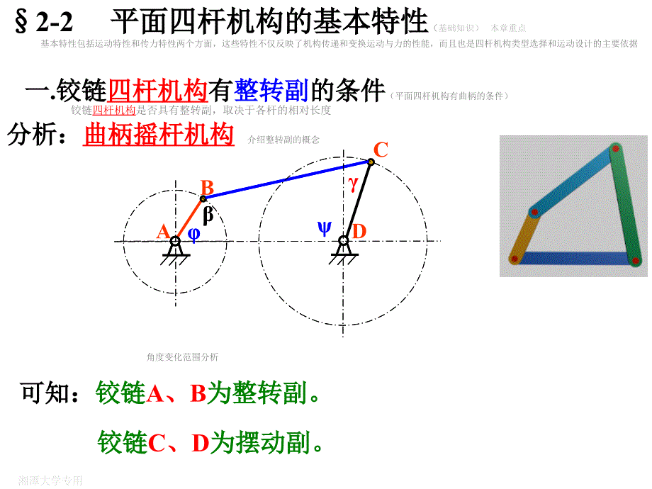 机械设计基础：第2-2 平面四杆机构的基本特性(试讲)_第1页