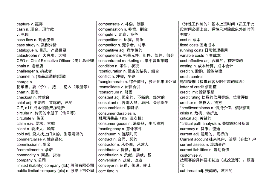 剑桥商务英语中级词汇全解(DOC 13页)_第3页