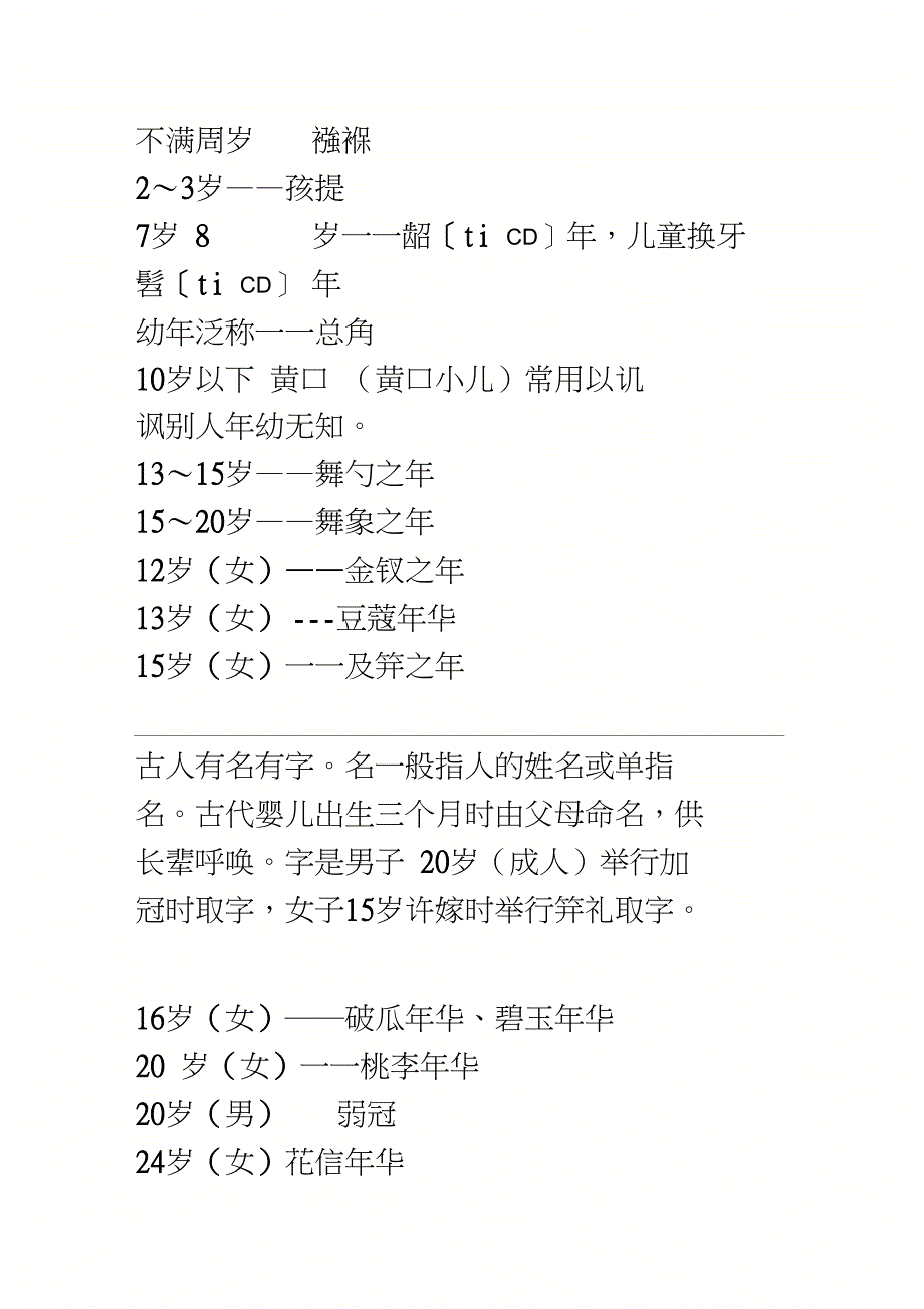 文言文年龄类文化常识_第1页