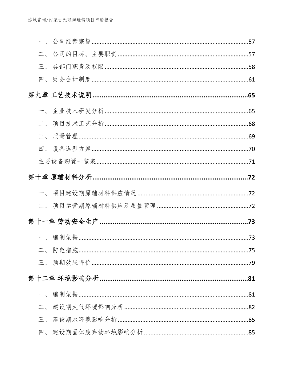 内蒙古无取向硅钢项目申请报告模板范文_第3页