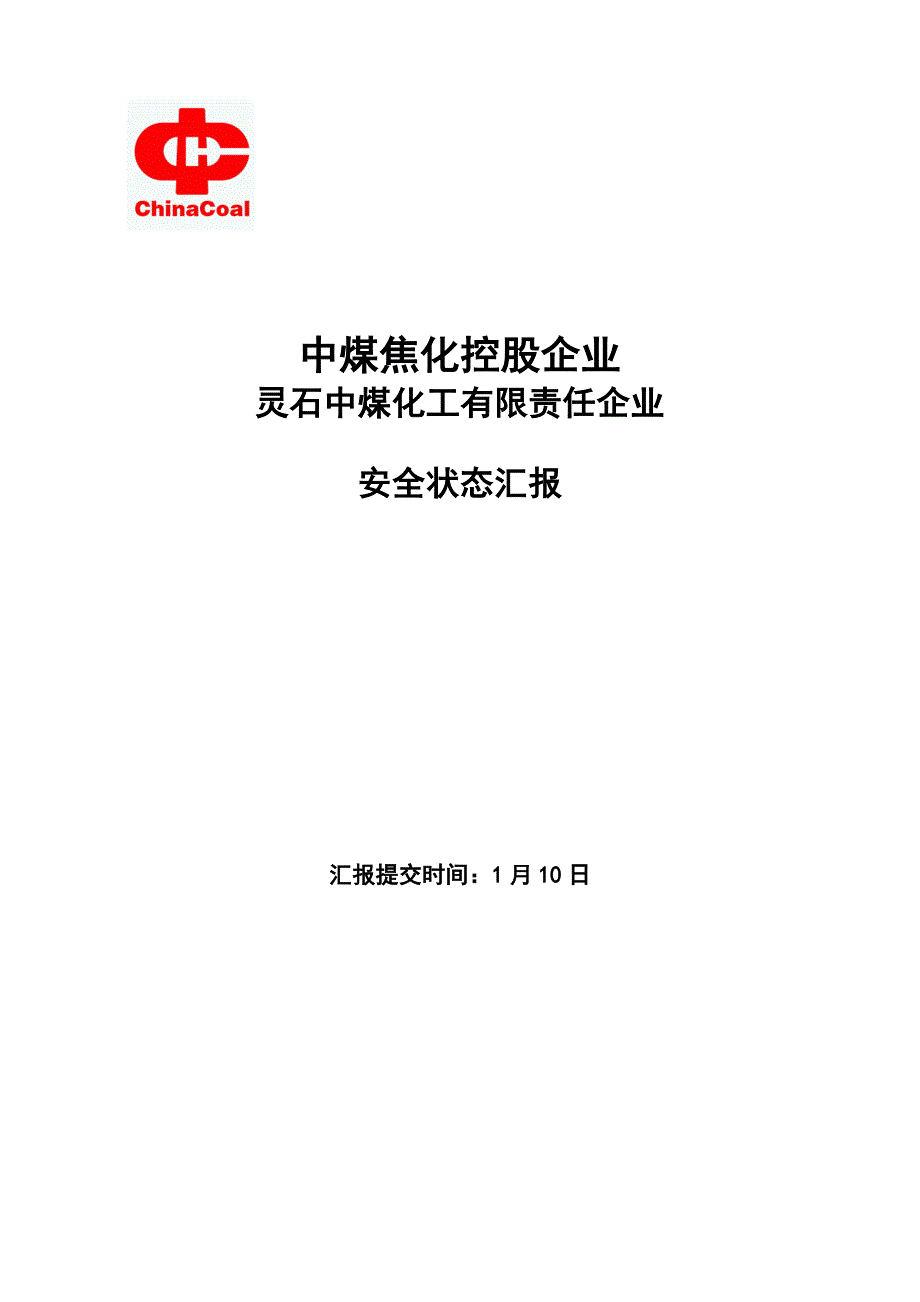 中煤化工公司安全风险报告_第1页