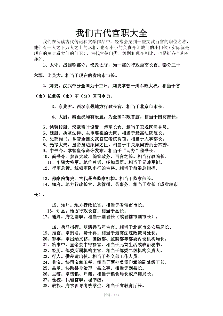 古代官职大全_第1页