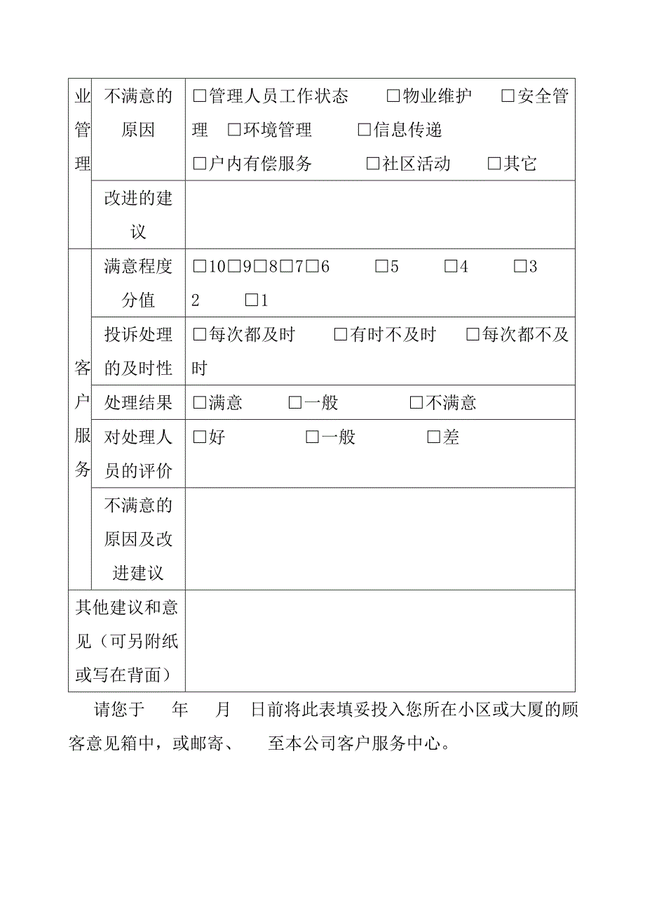 房地产顾客满意度调查表模板最新文档_第4页