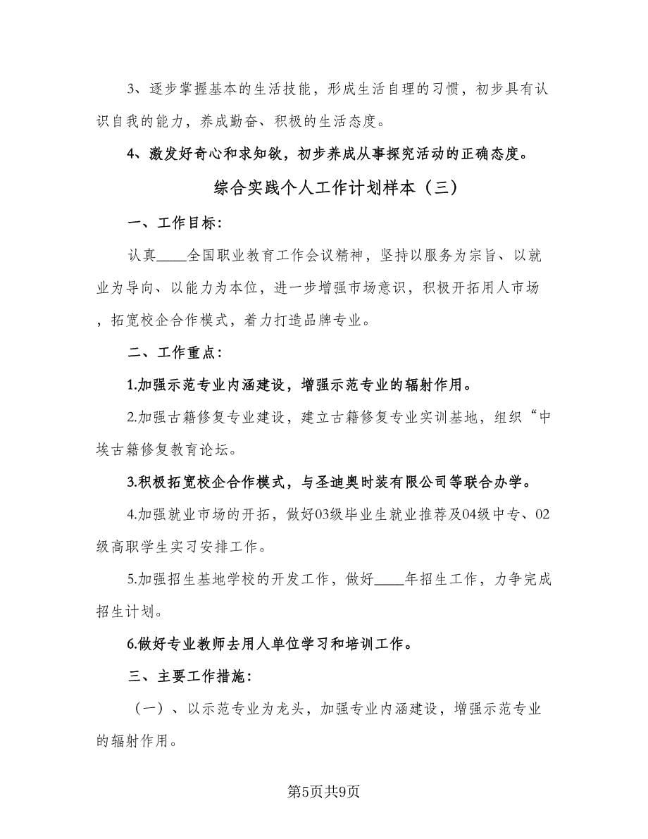 综合实践个人工作计划样本（三篇）.doc_第5页