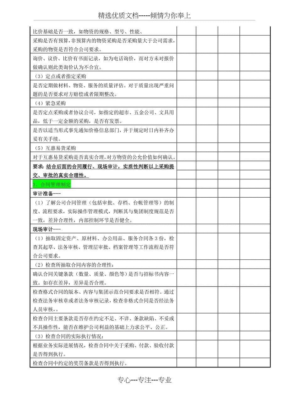 采购专项内审审计方案_第5页