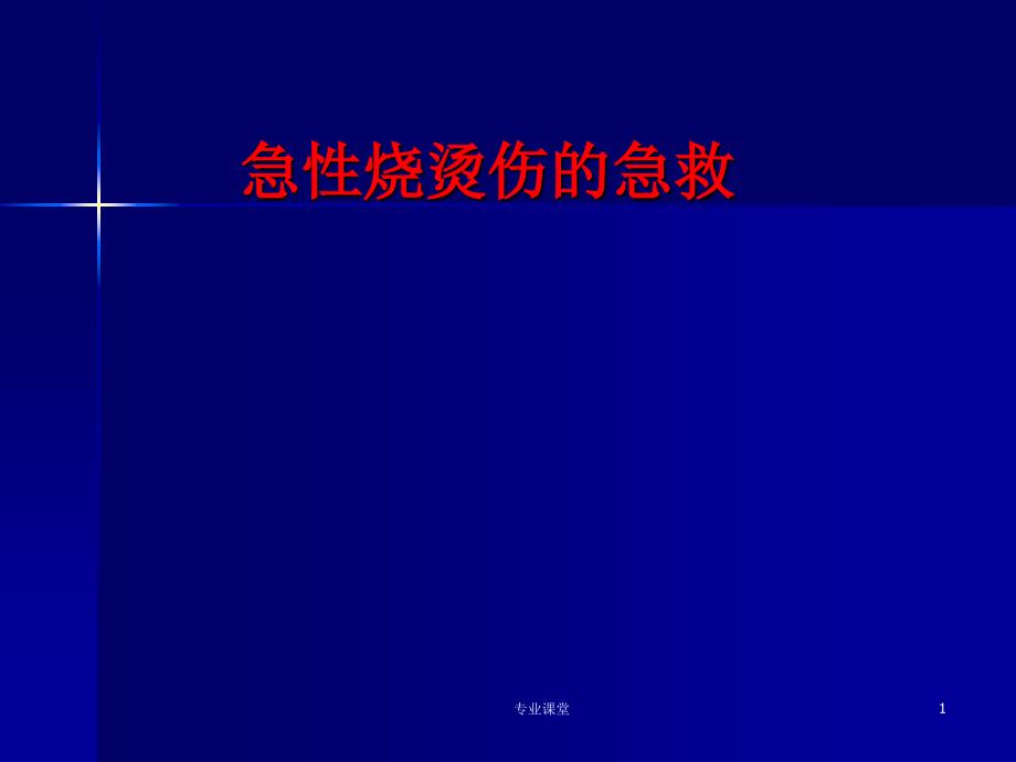 烧烫伤的急救特制荟萃_第1页