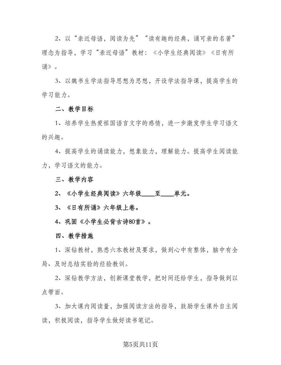 2023教师教学主题的计划模板（五篇）.doc_第5页