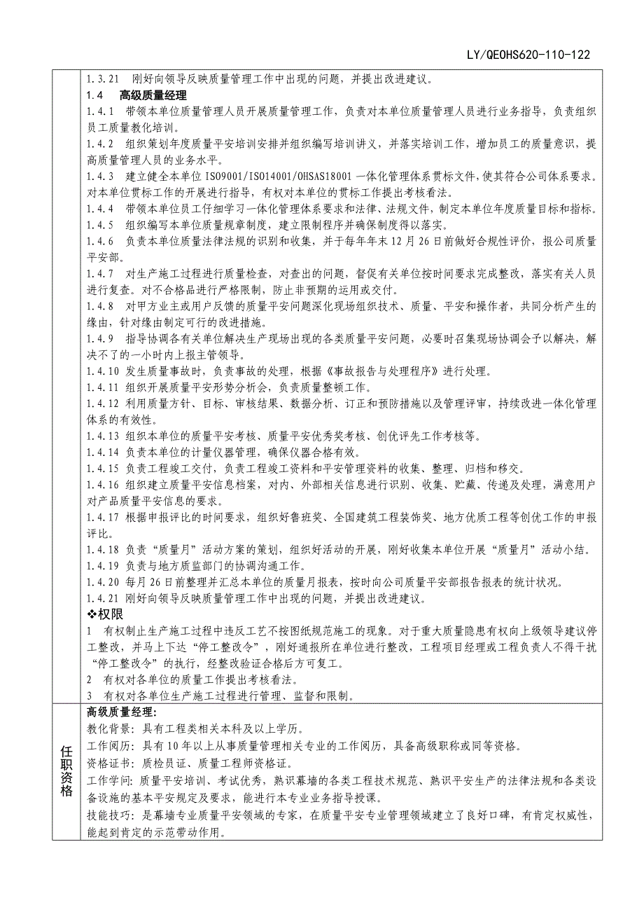 质量管理员岗位说明书_第3页