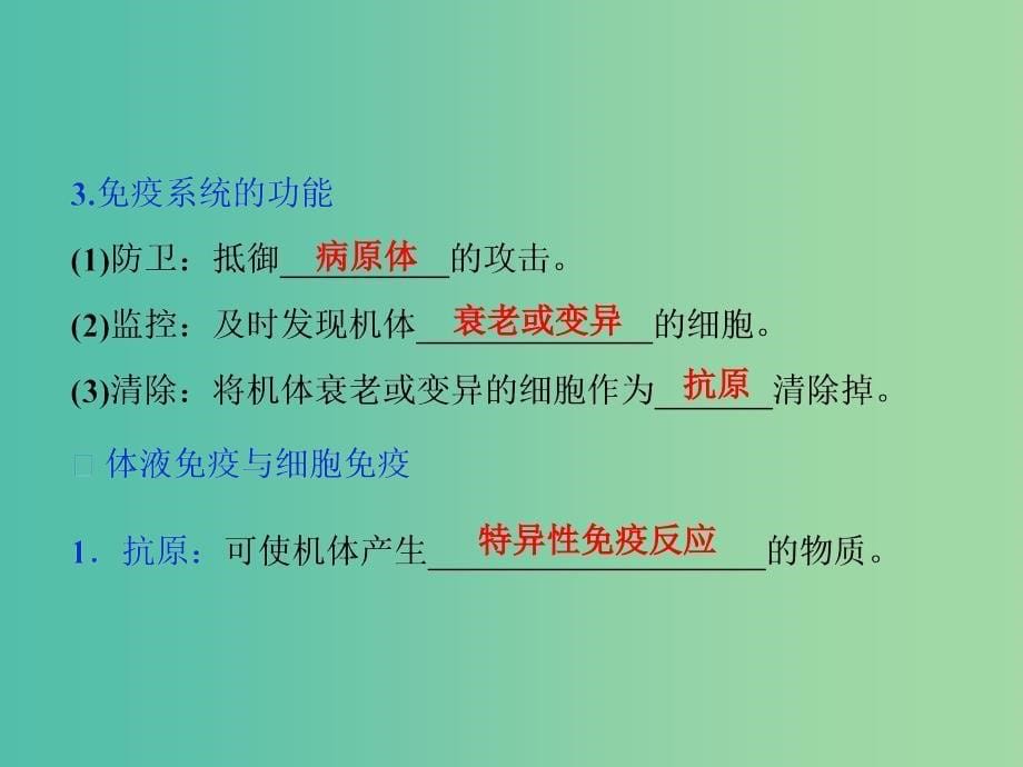 2019届高考生物总复习 第八单元 生命活动的调节 第28讲 免疫调节课件 新人教版.ppt_第5页