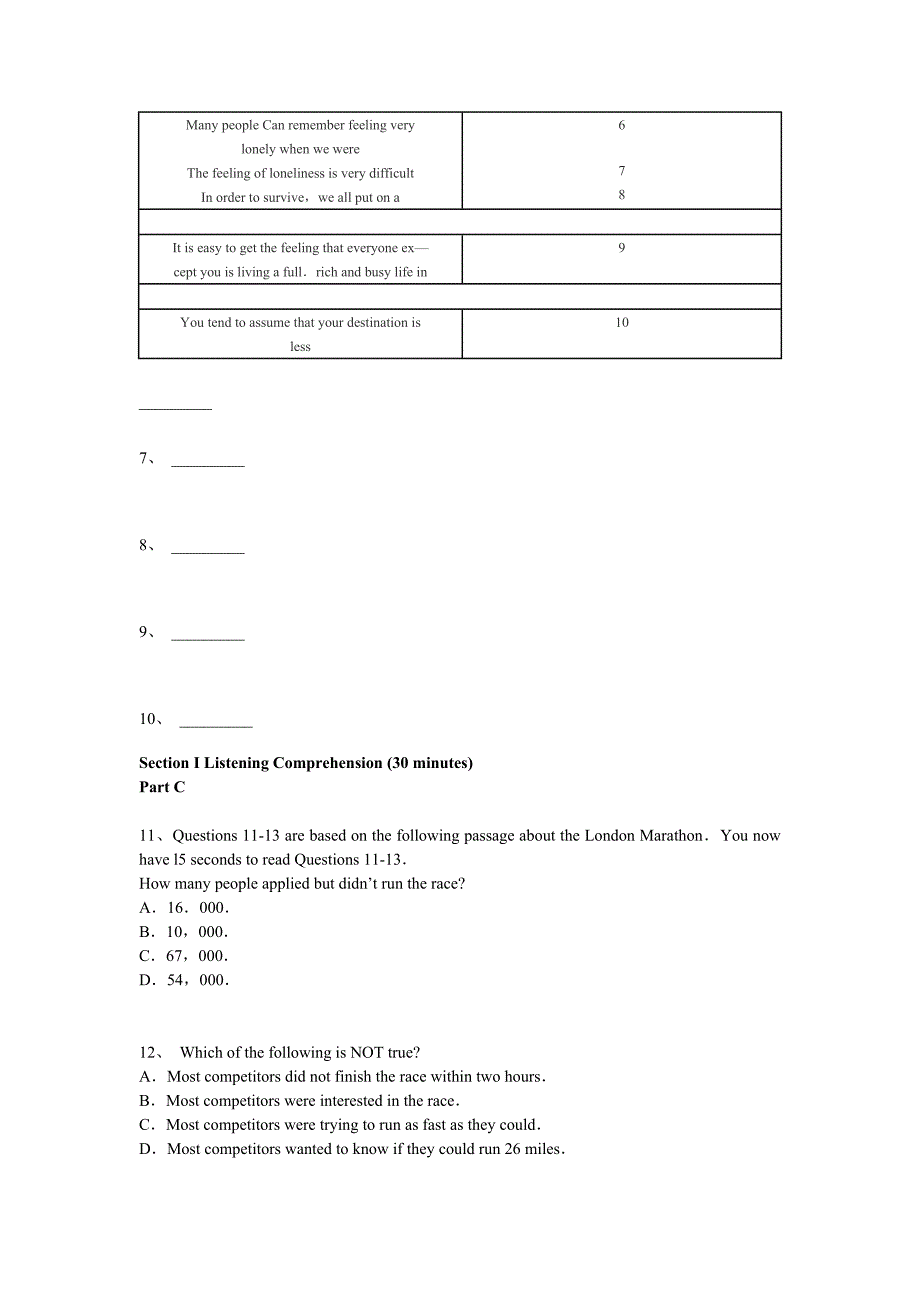 全国英语四级考试全真模拟综合题库_第2页