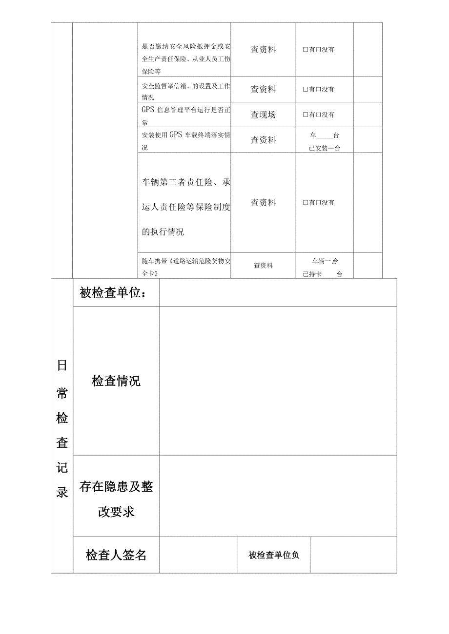 道路危险品货物运输企业安全检查表_第4页