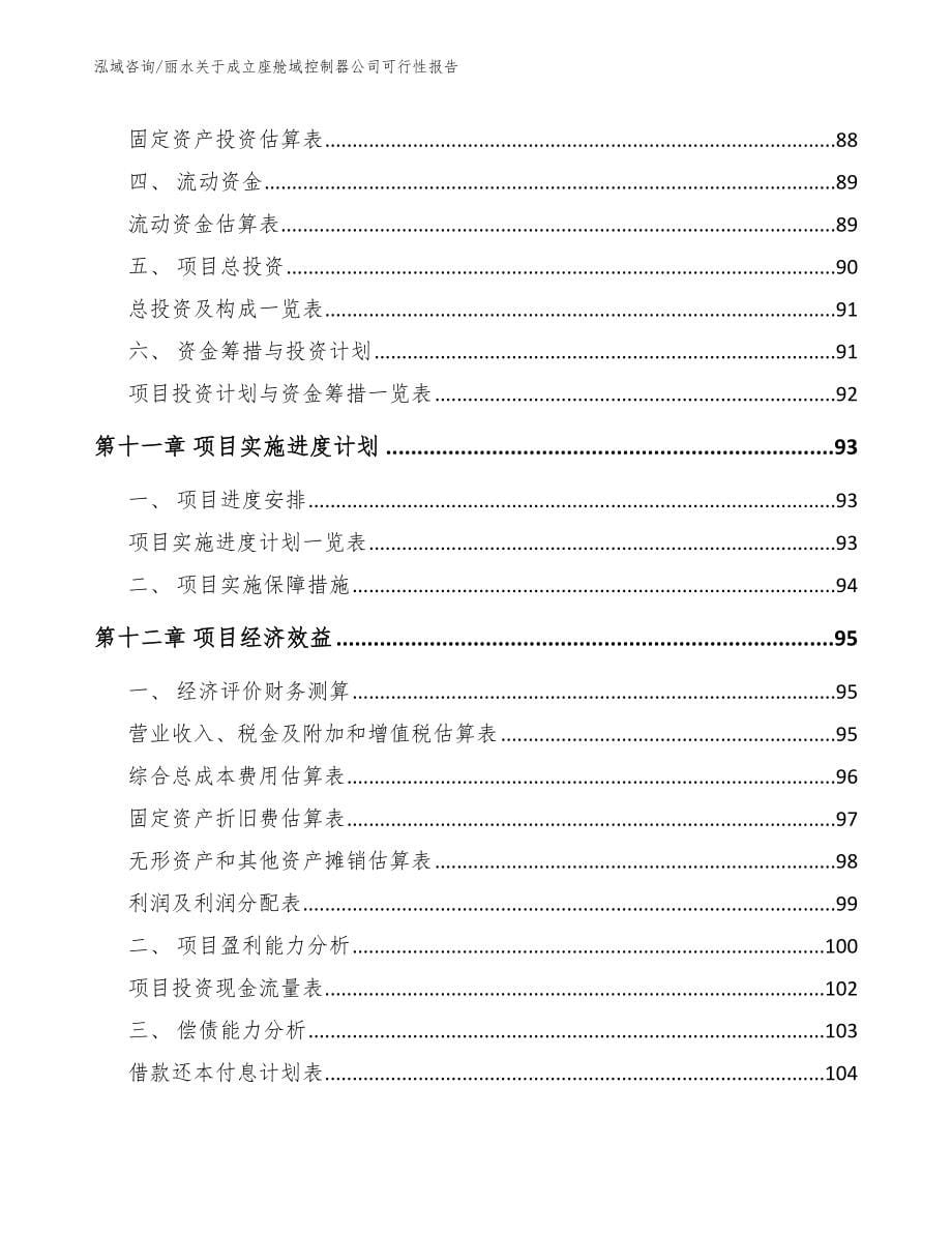 丽水关于成立座舱域控制器公司可行性报告模板_第5页