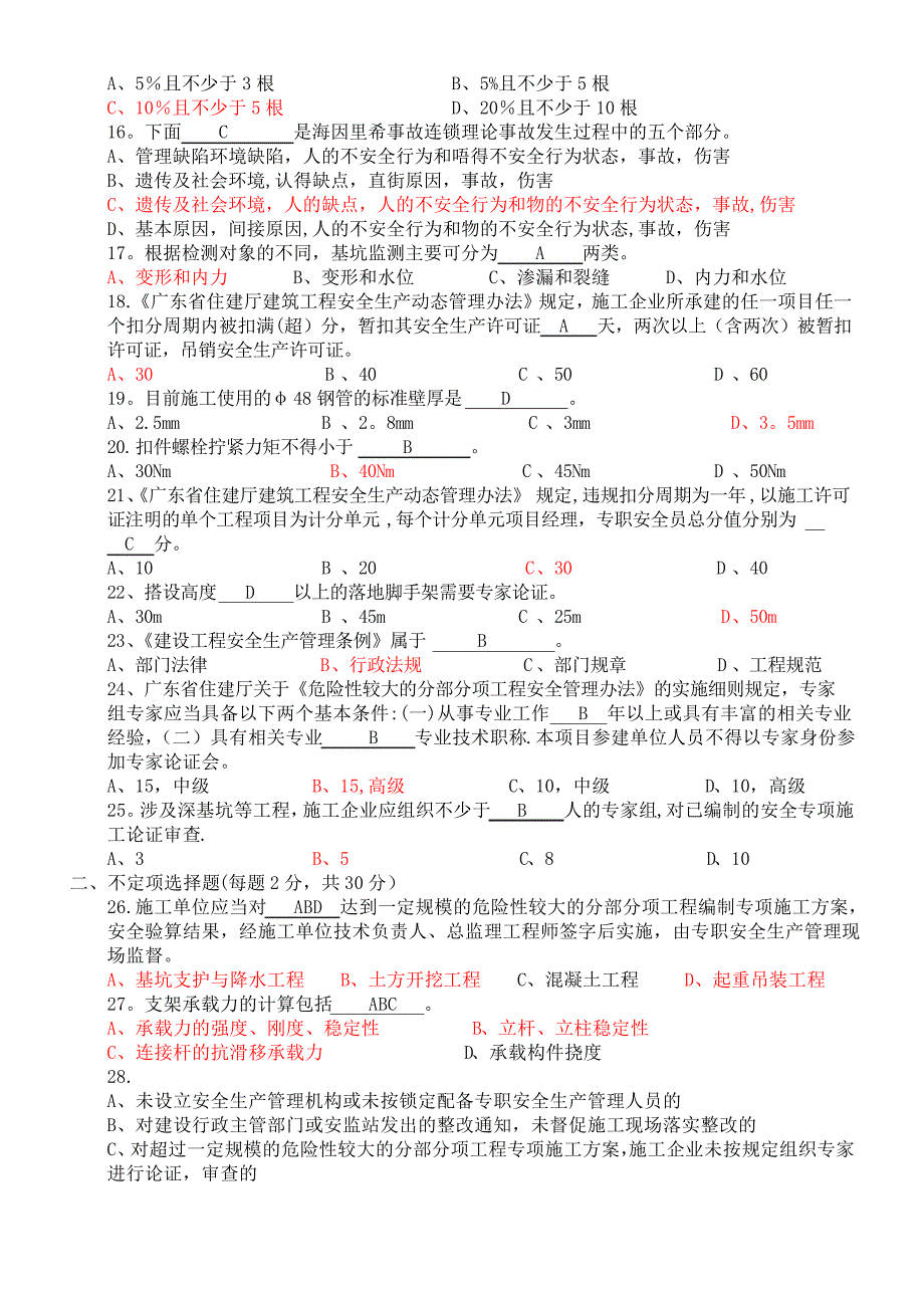 建设工程安全监督员岗位考核_第2页