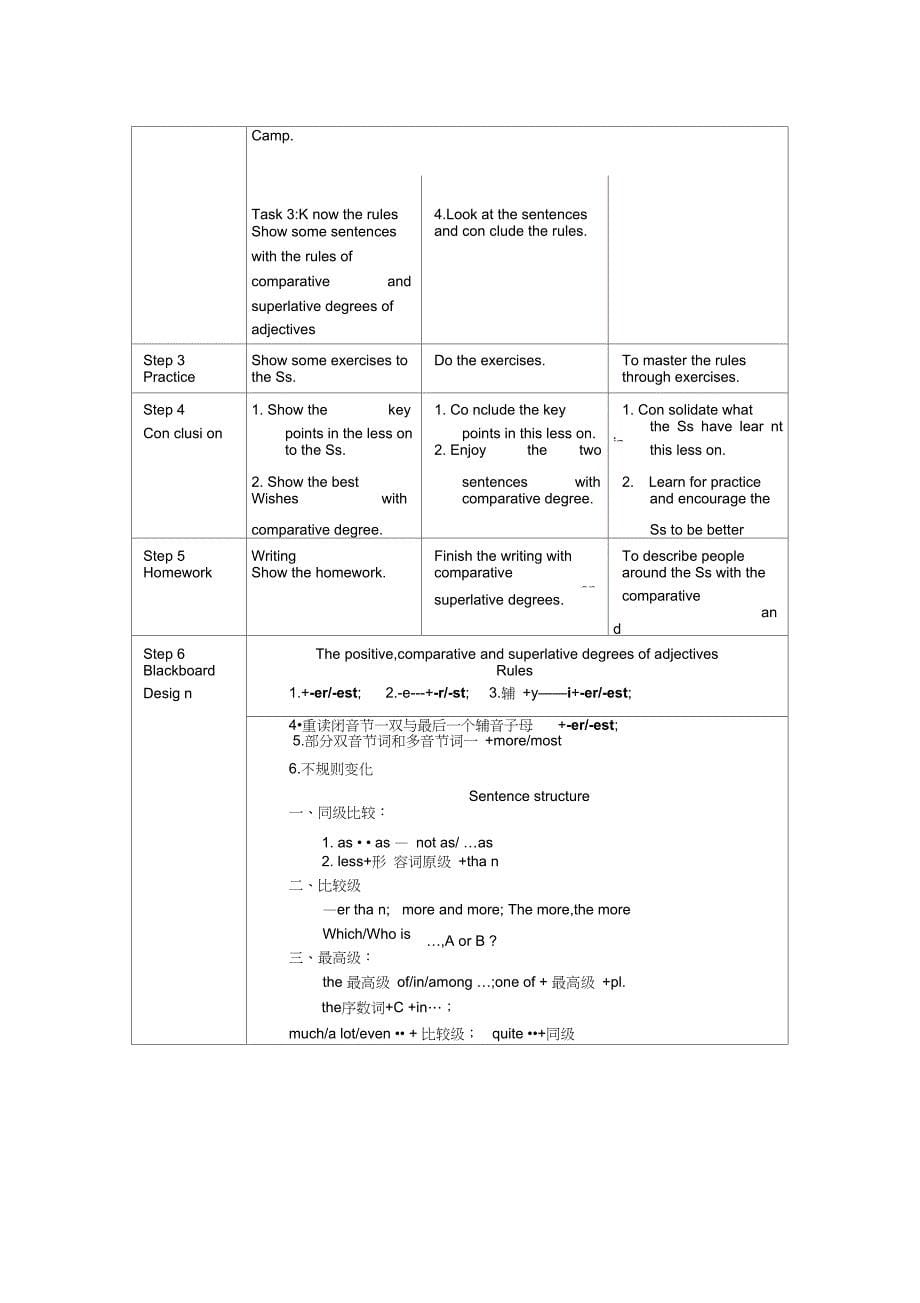 形容词比较级和最高级复习导学案_第5页