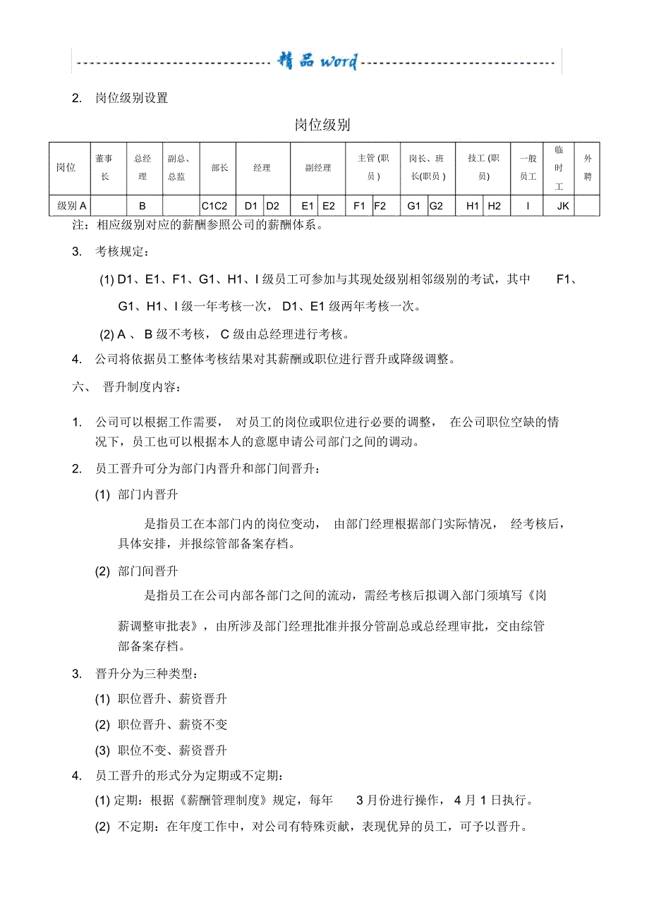 晋升降级管理制度_第2页