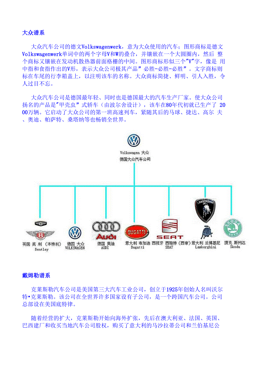 世界各大车系家谱_第1页